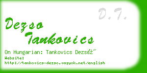 dezso tankovics business card